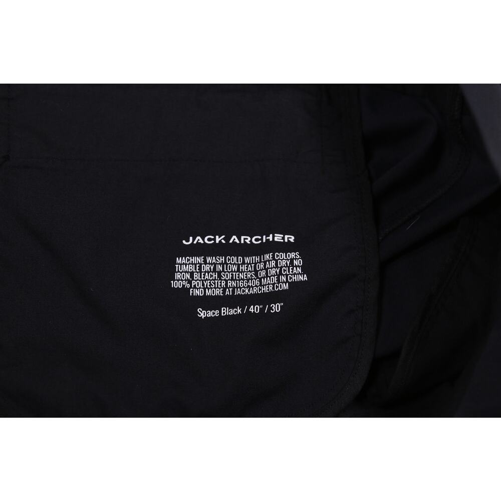 Jack Archer Jetsetter Tech Space Black Flat Front Pants Trousers 40x27 - Picture 6 of 6